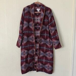 Ariat Burgundy and Gray Aztec Coat